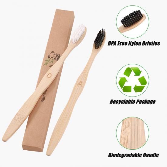 Natural bamboo wood toothbrush